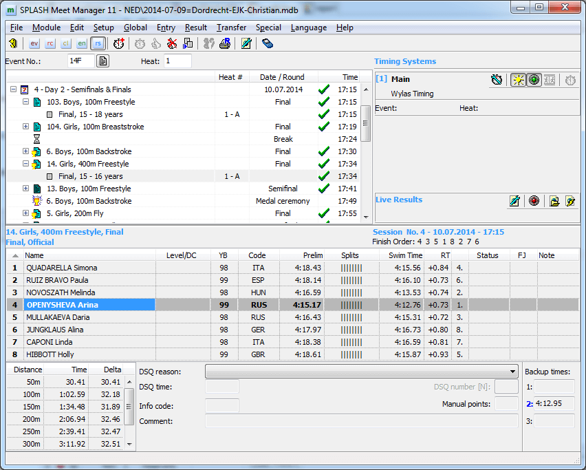 Meet Manger Wylas Timing